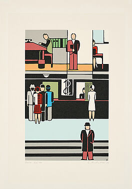 Gerd Arntz - Bank, 80392-4, Van Ham Kunstauktionen