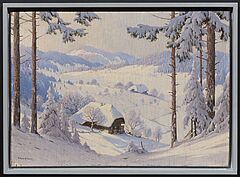 Karl Hauptmann - Sonniger Wintertag in einem Schwarzwaldtal, 66548-1, Van Ham Kunstauktionen