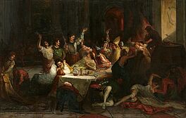 Orlando Werner - Paepstliches Bacchanal, 76844-49, Van Ham Kunstauktionen