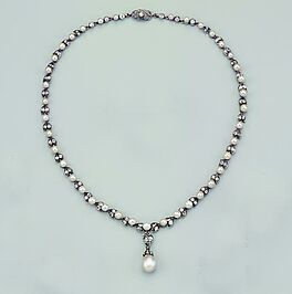 Historisches Orientperlen-Diamantcollier, 35494-5, Van Ham Kunstauktionen