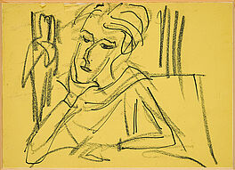 Ernst Ludwig Kirchner - Mann mit aufgestuetztem Arm, 76949-39, Van Ham Kunstauktionen