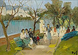 Marcel Dyf - Paris Promenade im Park, 69873-1, Van Ham Kunstauktionen