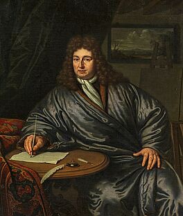 Michiel van Musscher - Kuenstler am Zeichentisch im Atelier, 300012-1, Van Ham Kunstauktionen