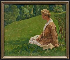 Max Clarenbach - Martha L im Park sitzend, 79985-3, Van Ham Kunstauktionen