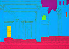 Michael Craig-Martin - Deconstruction Piero turquoise blue, 70001-690, Van Ham Kunstauktionen