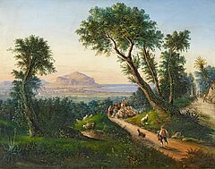 Johann Jakob Frey - Blick auf Palermo mit dem Monte Pellegrino, 79629-4, Van Ham Kunstauktionen