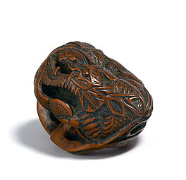 Netsuke Mandarine mit Drache, 65846-2, Van Ham Kunstauktionen