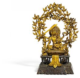 Manjuvajra Namasangiti Manjushri auf hohem Thron, 65862-1, Van Ham Kunstauktionen