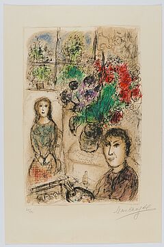 Marc Chagall - Le chevalet aux fleurs, 70079-1, Van Ham Kunstauktionen