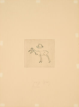 Joseph Beuys - Hirsch und Hut Aus Suite Zirkulationszeit, 78036-21, Van Ham Kunstauktionen