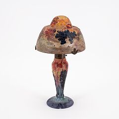 Daum Freres - Seltene Tischlampe Vigne et escargots mit Schnecke, 77913-1, Van Ham Kunstauktionen