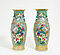 Paar grosse sechskantige Vasen mit figuerlicher Darstellung, 70031-1, Van Ham Kunstauktionen