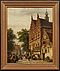 Cornelis Springer - Die Rathausstrasse in Naarden mit Markt, 79845-1, Van Ham Kunstauktionen