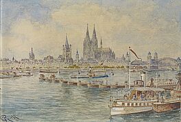 Carl Ruedell - Blick auf die Altstadt von Koeln von der Deutzer Seite, 69421-1, Van Ham Kunstauktionen