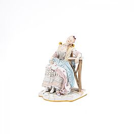 Meissen - Schlafende Dame auf Stuhl, 79903-7, Van Ham Kunstauktionen