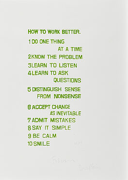 Konvolut von 5 Serigrafien Aus How to work better, 70001-617, Van Ham Kunstauktionen