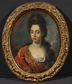 Deutsche Schule - Zwei Gemaelde Portraet Johann Wilhelm von der Pfalz im Harnisch  Portraet Anna Maria Luisa de Medici mit Diadem im Haar, 80576-1, Van Ham Kunstauktionen