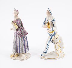 Nymphenburg - Lucinda und Pierrot aus der Commedia dellArte, 79678-2, Van Ham Kunstauktionen