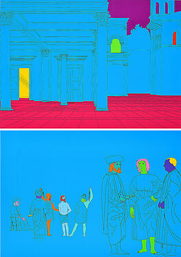 Michael Craig-Martin - Deconstruction Piero turquoise blue, 70001-690, Van Ham Kunstauktionen