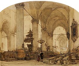 Johannes Bosboom - Interieur der Pieterskerk in Leiden, 70420-2, Van Ham Kunstauktionen