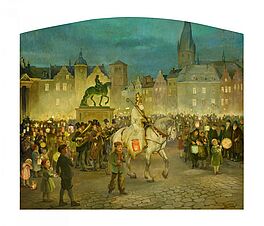 Willy Reetz - Martinszug in der Altstadt von Duesseldorf, 58787-11, Van Ham Kunstauktionen