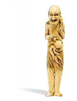 Netsuke Ebi Sennin Kensu Osho, 65125-10, Van Ham Kunstauktionen