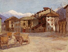 Karl Maria Schuster - Ansicht von Persen dem heutigen Pergine Valsugana im Trentino, 80360-3, Van Ham Kunstauktionen