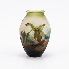 Emile Galle - Kleine Vase mit Orchideendekor, 79561-5, Van Ham Kunstauktionen