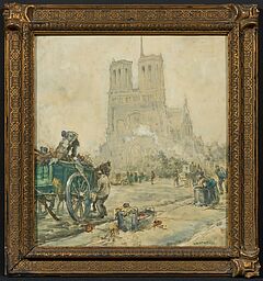 Jean Francois Raffaelli<br > - Pariser Strassenszene vor Notre Dame, 79824-1, Van Ham Kunstauktionen