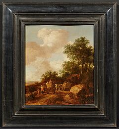 Pieter de Molijn - Landschaft mit zwei Bauernwagen und Fussgaengern auf einem Weg, 79631-10, Van Ham Kunstauktionen