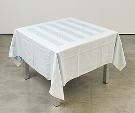 Daniel Buren - Unique Tablecloth with Laser-Cut Lace fuer Parkett 66, 77046-49, Van Ham Kunstauktionen