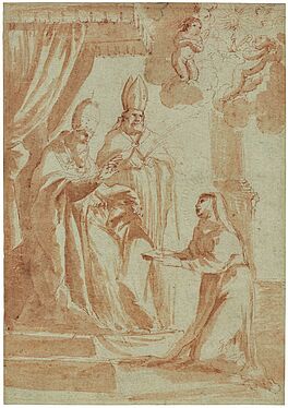 Giovanni Francesco Guerrieri - Die Heilige Katharina vor dem Papst, 77740-41, Van Ham Kunstauktionen