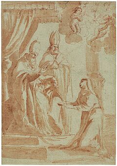 Giovanni Francesco Guerrieri - Die Heilige Katharina vor dem Papst, 77740-41, Van Ham Kunstauktionen