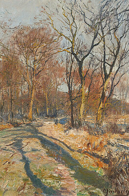 Olof August Jernberg - Herbstlicher Feldweg am Wald, 65941-5, Van Ham Kunstauktionen