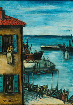 Frans Masereel - Maison sur le port, 79390-5, Van Ham Kunstauktionen