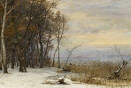 Anders Andersen-Lundby - Wintertag am Seeufer, 64548-1, Van Ham Kunstauktionen