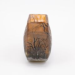 Daum Freres - Ovale Vase mit Winterlandschaft, 79022-1, Van Ham Kunstauktionen