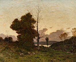 Henri Joseph Harpignies - Flusslandschaft bei Sonnenuntergang, 55240-3, Van Ham Kunstauktionen