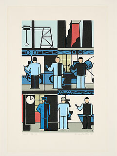 Gerd Arntz - Fabrik, 80392-2, Van Ham Kunstauktionen