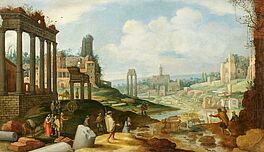 Willem van Nieulandt - Das Forum Romanum mit Hirten und Vieh, 79631-9, Van Ham Kunstauktionen