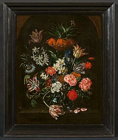 Jacob Marrel - Prunkvolles Blumen-Stillleben mit Kaiserkrone Tulpen Narzissen und anderen Blumen in einer Vase, 79322-2, Van Ham Kunstauktionen