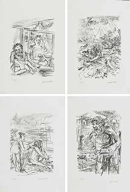 Oskar Kokoschka - Konvolut von 4 Lithografien Aus Die Odysee, 73172-19, Van Ham Kunstauktionen