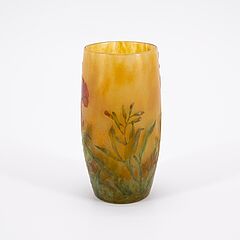 Daum Freres - Kleine Vase mit Bluetendekor, 77461-3, Van Ham Kunstauktionen