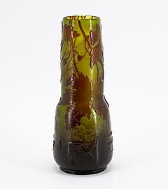 Emile Galle - Seltene Vase parlante Nuit de feuilles, 79416-1, Van Ham Kunstauktionen