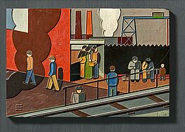 Gerd Arntz - Mittag vor der Fabrik, 76574-29, Van Ham Kunstauktionen