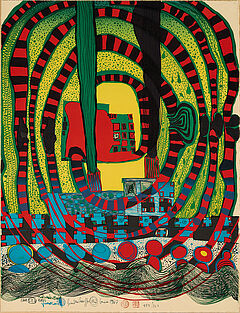 Friedensreich Hundertwasser - Seereise II - Reise zur See und mit der Bahn, 80331-3, Van Ham Kunstauktionen