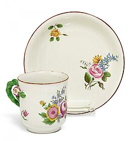 Tasse mit Untertasse Fleurs Fines, 58116-86, Van Ham Kunstauktionen