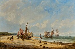 Benjamin Callow - Fischerboote am Strand, 75020-17, Van Ham Kunstauktionen