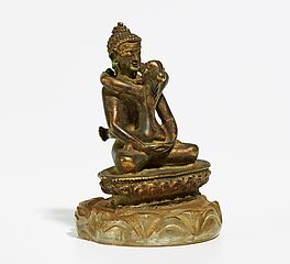 Kleine Figur des Samatabhadra in yabyum, 66857-10, Van Ham Kunstauktionen