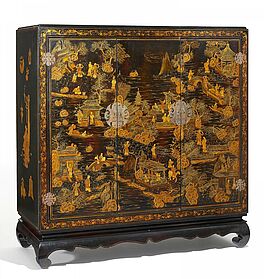 China - Art Deco Schrank mit Chinoiserien, 58996-12, Van Ham Kunstauktionen